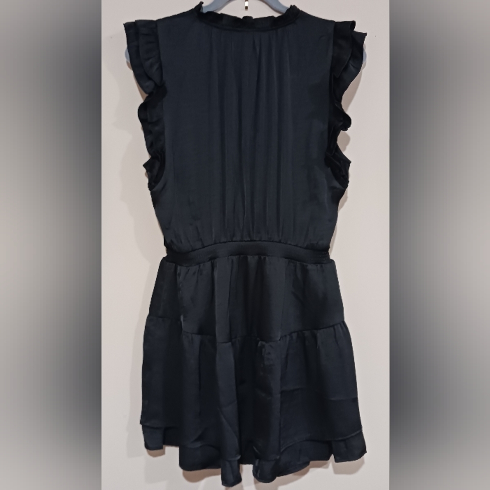 BB Dakota by Steve Madden Praire Dreams Satin Mini Blouson Dress - Picture 4 of 8